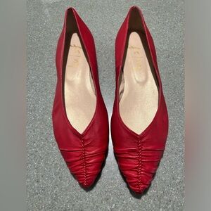 French sole leather flats